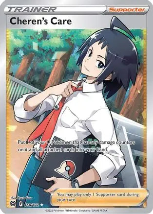 Cheren's Care (Full Art) 168  - Holofoil SWSH09 Brilliant Stars - Ultra Rare SWSH09: Brilliant Stars Pokemon Single  Squirtle Squad Card Shop.