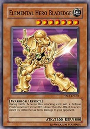 Elemental HERO Bladedge (YSDJ-EN018) - Starter Deck: Jaden Yuki Unlimited Starter Deck: Jaden Yuki Yugioh Single  Squirtle Squad Card Shop.