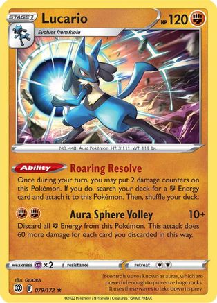Lucario 079/172  Deck Exclusives - Promo Deck Exclusives Pokemon Single  Squirtle Squad Card Shop.