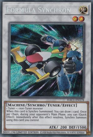 Formula Synchron (HAC1-EN178) - Hidden Arsenal: Chapter 1 Limited Hidden Arsenal: Chapter 1 Yugioh Single  Squirtle Squad Card Shop.
