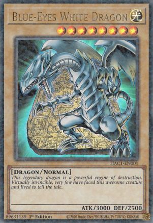 Blue-Eyes White Dragon (Duel Terminal) (HAC1-EN001) - Hidden Arsenal: Chapter 1 1st Edition Hidden Arsenal: Chapter 1 Yugioh Single  Squirtle Squad Card Shop.