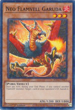 Neo Flamvell Garuda (Duel Terminal) (HAC1-EN072) - Hidden Arsenal: Chapter 1 1st Edition Hidden Arsenal: Chapter 1 Yugioh Single  Squirtle Squad Card Shop.