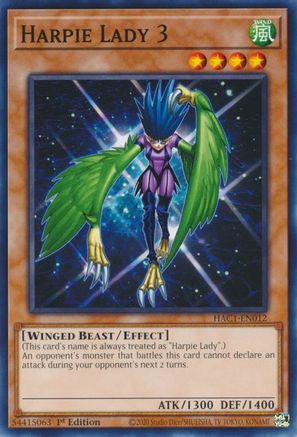 Harpie Lady 3 (HAC1-EN012) - Hidden Arsenal: Chapter 1 1st Edition Hidden Arsenal: Chapter 1 Yugioh Single  Squirtle Squad Card Shop.