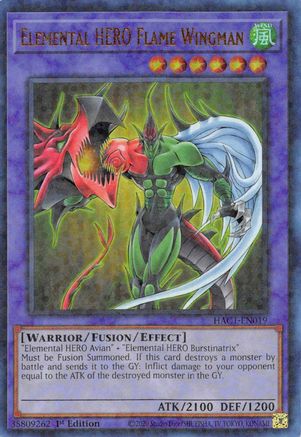 Elemental HERO Flame Wingman (Duel Terminal) (HAC1-EN019) - Hidden Arsenal: Chapter 1 1st Edition Hidden Arsenal: Chapter 1 Yugioh Single  Squirtle Squad Card Shop.