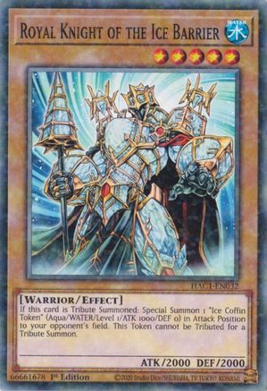 Royal Knight of the Ice Barrier (Duel Terminal) (HAC1-EN032) - Hidden Arsenal: Chapter 1 1st Edition Hidden Arsenal: Chapter 1 Yugioh Single  Squirtle Squad Card Shop.