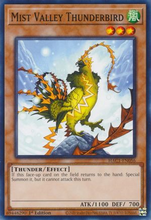 Mist Valley Thunderbird (HAC1-EN056) - Hidden Arsenal: Chapter 1 1st Edition Hidden Arsenal: Chapter 1 Yugioh Single  Squirtle Squad Card Shop.