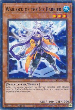 Warlock of the Ice Barrier (Duel Terminal) (HAC1-EN044) - Hidden Arsenal: Chapter 1 1st Edition Hidden Arsenal: Chapter 1 Yugioh Single  Squirtle Squad Card Shop.