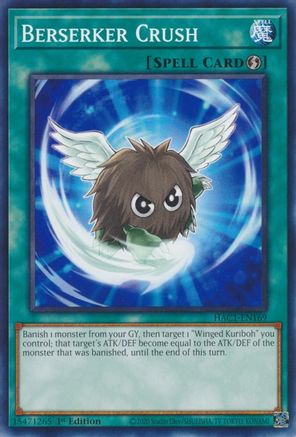 Berserker Crush (HAC1-EN169) - Hidden Arsenal: Chapter 1 1st Edition Hidden Arsenal: Chapter 1 Yugioh Single  Squirtle Squad Card Shop.