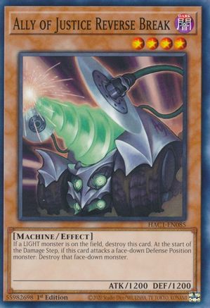 Ally of Justice Reverse Break (HAC1-EN085) - Hidden Arsenal: Chapter 1 1st Edition Hidden Arsenal: Chapter 1 Yugioh Single  Squirtle Squad Card Shop.