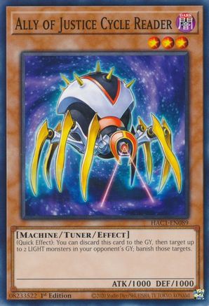 Ally of Justice Cycle Reader (HAC1-EN089) - Hidden Arsenal: Chapter 1 1st Edition Hidden Arsenal: Chapter 1 Yugioh Single  Squirtle Squad Card Shop.