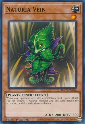 Naturia Vein (HAC1-EN096) - Hidden Arsenal: Chapter 1 1st Edition Hidden Arsenal: Chapter 1 Yugioh Single  Squirtle Squad Card Shop.