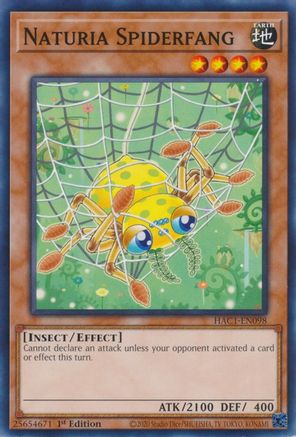Naturia Spiderfang (HAC1-EN098) - Hidden Arsenal: Chapter 1 1st Edition Hidden Arsenal: Chapter 1 Yugioh Single  Squirtle Squad Card Shop.