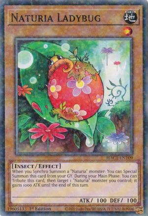 Naturia Ladybug (Duel Terminal) (HAC1-EN109) - Hidden Arsenal: Chapter 1 1st Edition Hidden Arsenal: Chapter 1 Yugioh Single  Squirtle Squad Card Shop.