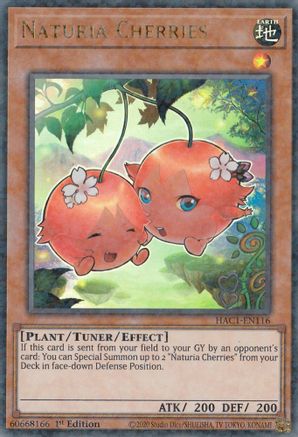 Naturia Cherries (Duel Terminal) (HAC1-EN116) - Hidden Arsenal: Chapter 1 1st Edition Hidden Arsenal: Chapter 1 Yugioh Single  Squirtle Squad Card Shop.