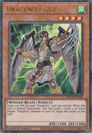 Dragunity Dux (Duel Terminal) (HAC1-EN149) - Hidden Arsenal: Chapter 1 1st Edition Hidden Arsenal: Chapter 1 Yugioh Single  Squirtle Squad Card Shop.
