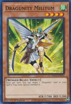 Dragunity Militum (HAC1-EN154) - Hidden Arsenal: Chapter 1 1st Edition Hidden Arsenal: Chapter 1 Yugioh Single  Squirtle Squad Card Shop.