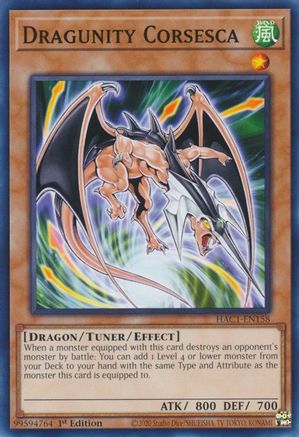 Dragunity Corsesca (HAC1-EN158) - Hidden Arsenal: Chapter 1 1st Edition Hidden Arsenal: Chapter 1 Yugioh Single  Squirtle Squad Card Shop.