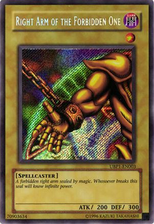 Right Arm of the Forbidden One (UBP1-EN003) - GX Ultimate Beginner's Pack 1 Limited GX Ultimate Beginner's Pack 1 Yugioh Single  Squirtle Squad Card Shop.