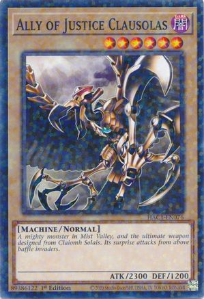 Ally of Justice Clausolas (Duel Terminal) (HAC1-EN076) - Hidden Arsenal: Chapter 1 1st Edition Hidden Arsenal: Chapter 1 Yugioh Single  Squirtle Squad Card Shop.