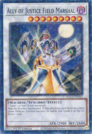 Ally of Justice Field Marshal (Duel Terminal) (HAC1-EN091) - Hidden Arsenal: Chapter 1 1st Edition Hidden Arsenal: Chapter 1 Yugioh Single  Squirtle Squad Card Shop.