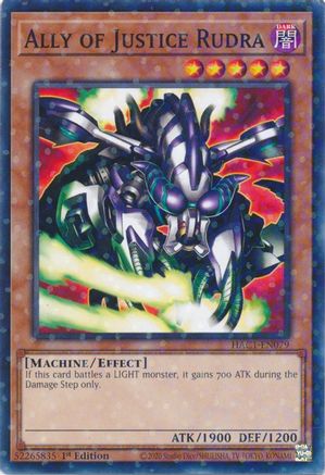 Ally of Justice Rudra (Duel Terminal) (HAC1-EN079) - Hidden Arsenal: Chapter 1 1st Edition Hidden Arsenal: Chapter 1 Yugioh Single  Squirtle Squad Card Shop.