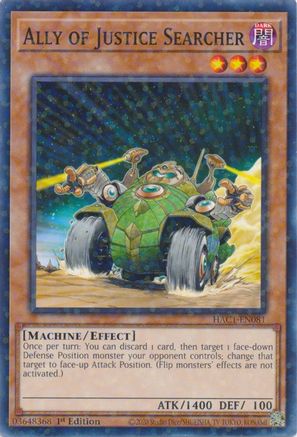 Ally of Justice Searcher (Duel Terminal) (HAC1-EN081) - Hidden Arsenal: Chapter 1 1st Edition Hidden Arsenal: Chapter 1 Yugioh Single  Squirtle Squad Card Shop.