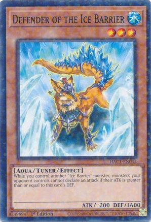 Defender of the Ice Barrier (Duel Terminal) (HAC1-EN043) - Hidden Arsenal: Chapter 1 1st Edition Hidden Arsenal: Chapter 1 Yugioh Single  Squirtle Squad Card Shop.