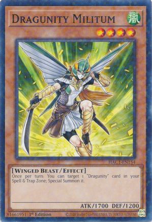 Dragunity Militum (Duel Terminal) (HAC1-EN154) - Hidden Arsenal: Chapter 1 1st Edition Hidden Arsenal: Chapter 1 Yugioh Single  Squirtle Squad Card Shop.