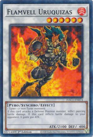 Flamvell Uruquizas (Duel Terminal) (HAC1-EN074) - Hidden Arsenal: Chapter 1 1st Edition Hidden Arsenal: Chapter 1 Yugioh Single  Squirtle Squad Card Shop.