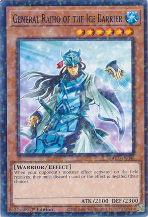 General Raiho of the Ice Barrier (Duel Terminal) (HAC1-EN046) - Hidden Arsenal: Chapter 1 1st Edition Hidden Arsenal: Chapter 1 Yugioh Single  Squirtle Squad Card Shop.