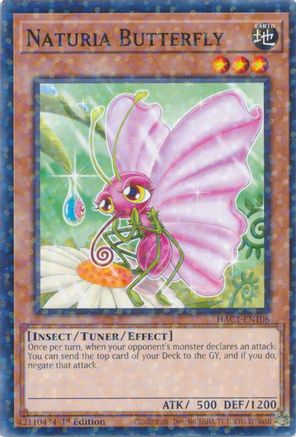 Naturia Butterfly (Duel Terminal) (HAC1-EN108) - Hidden Arsenal: Chapter 1 1st Edition Hidden Arsenal: Chapter 1 Yugioh Single  Squirtle Squad Card Shop.