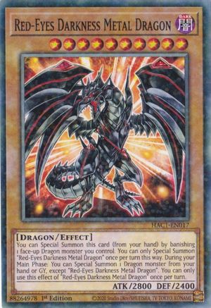 Red-Eyes Darkness Metal Dragon (Duel Terminal) (HAC1-EN017) - Hidden Arsenal: Chapter 1 1st Edition Hidden Arsenal: Chapter 1 Yugioh Single  Squirtle Squad Card Shop.