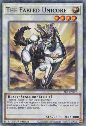 The Fabled Unicore (Duel Terminal) (HAC1-EN147) - Hidden Arsenal: Chapter 1 1st Edition Hidden Arsenal: Chapter 1 Yugioh Single  Squirtle Squad Card Shop.