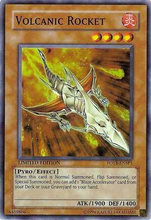 Volcanic Rocket (FOTB-ENSP1) - Sneak Preview Series 3 Limited Sneak Preview Series 3 Yugioh Single  Squirtle Squad Card Shop.
