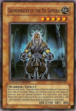 Grandmaster of the Six Samurai (STON-ENSP1) - Sneak Preview Series 3 Limited Sneak Preview Series 3 Yugioh Single  Squirtle Squad Card Shop.