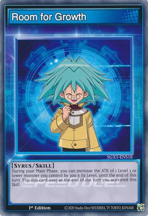 Room for Growth (SGX1-ENS18) - Speed Duel GX: Duel Academy Box 1st Edition Speed Duel GX: Duel Academy Box Yugioh Single  Squirtle Squad Card Shop.