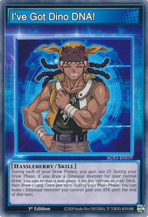 I've Got Dino DNA! (SGX1-ENS19) - Speed Duel GX: Duel Academy Box 1st Edition Speed Duel GX: Duel Academy Box Yugioh Single  Squirtle Squad Card Shop.