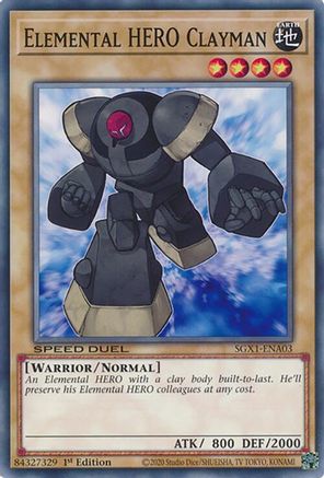 Elemental HERO Clayman (SGX1-ENA03) - Speed Duel GX: Duel Academy Box 1st Edition Speed Duel GX: Duel Academy Box Yugioh Single  Squirtle Squad Card Shop.