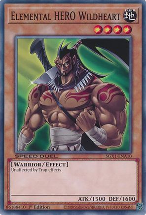 Elemental HERO Wildheart (SGX1-ENA10) - Speed Duel GX: Duel Academy Box 1st Edition Speed Duel GX: Duel Academy Box Yugioh Single  Squirtle Squad Card Shop.