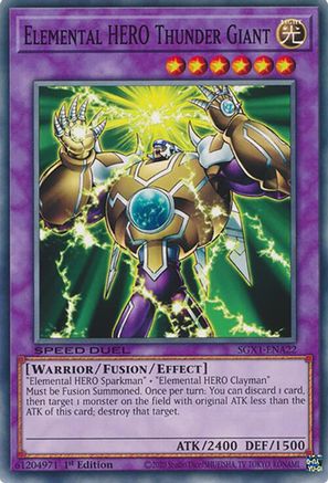Elemental HERO Thunder Giant (SGX1-ENA22) - Speed Duel GX: Duel Academy Box 1st Edition Speed Duel GX: Duel Academy Box Yugioh Single  Squirtle Squad Card Shop.