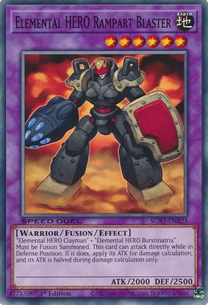 Elemental HERO Rampart Blaster (SGX1-ENA23) - Speed Duel GX: Duel Academy Box 1st Edition Speed Duel GX: Duel Academy Box Yugioh Single  Squirtle Squad Card Shop.