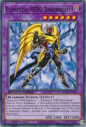 Elemental HERO Darkbright (SGX1-ENA25) - Speed Duel GX: Duel Academy Box 1st Edition Speed Duel GX: Duel Academy Box Yugioh Single  Squirtle Squad Card Shop.