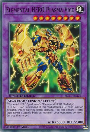 Elemental HERO Plasma Vice (SGX1-ENA26) - Speed Duel GX: Duel Academy Box 1st Edition Speed Duel GX: Duel Academy Box Yugioh Single  Squirtle Squad Card Shop.