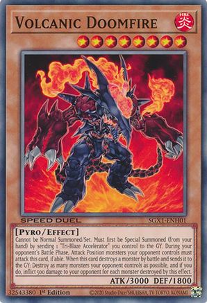Volcanic Doomfire (SGX1-ENH01) - Speed Duel GX: Duel Academy Box 1st Edition Speed Duel GX: Duel Academy Box Yugioh Single  Squirtle Squad Card Shop.