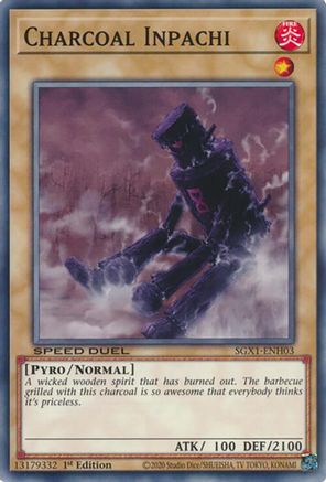 Charcoal Inpachi (SGX1-ENH03) - Speed Duel GX: Duel Academy Box 1st Edition Speed Duel GX: Duel Academy Box Yugioh Single  Squirtle Squad Card Shop.