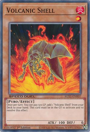 Volcanic Shell (SGX1-ENH07) - Speed Duel GX: Duel Academy Box 1st Edition Speed Duel GX: Duel Academy Box Yugioh Single  Squirtle Squad Card Shop.