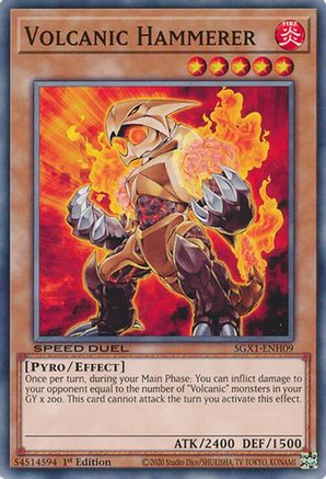 Volcanic Hammerer (SGX1-ENH09) - Speed Duel GX: Duel Academy Box 1st Edition Speed Duel GX: Duel Academy Box Yugioh Single  Squirtle Squad Card Shop.
