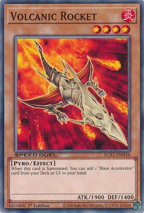 Volcanic Rocket (SGX1-ENH10) - Speed Duel GX: Duel Academy Box 1st Edition Speed Duel GX: Duel Academy Box Yugioh Single  Squirtle Squad Card Shop.