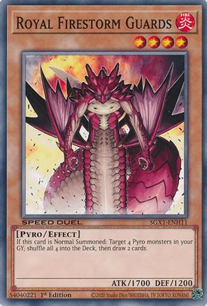 Royal Firestorm Guards (SGX1-ENH11) - Speed Duel GX: Duel Academy Box 1st Edition Speed Duel GX: Duel Academy Box Yugioh Single  Squirtle Squad Card Shop.