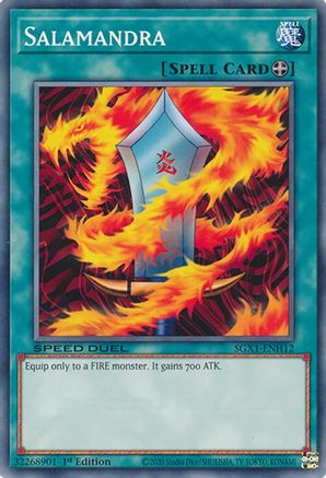 Salamandra (SGX1-ENH12) - Speed Duel GX: Duel Academy Box 1st Edition Speed Duel GX: Duel Academy Box Yugioh Single  Squirtle Squad Card Shop.